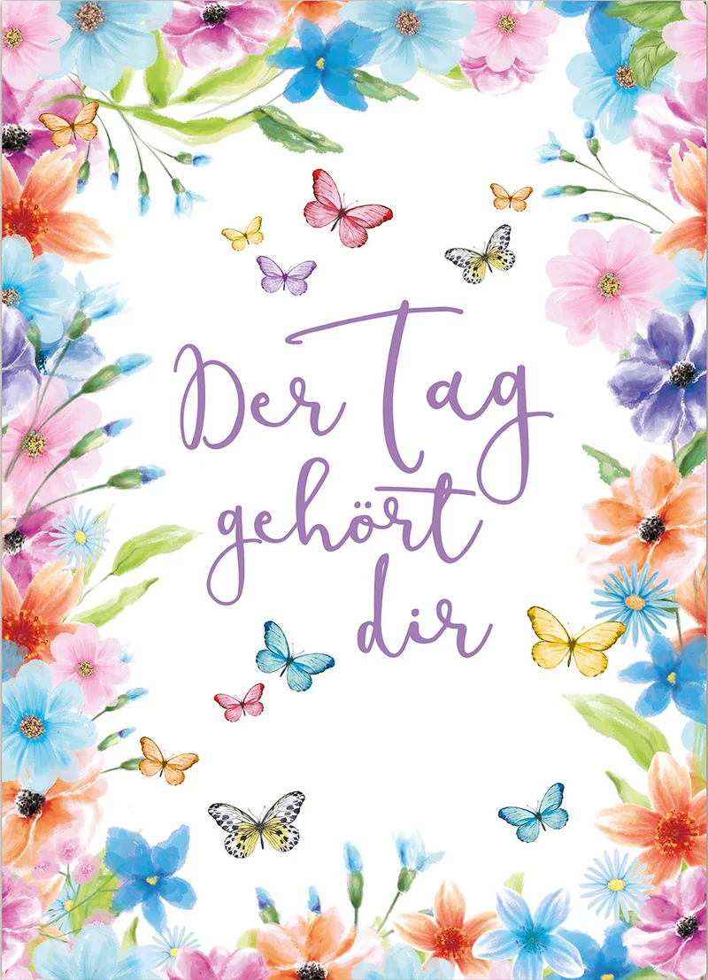 Kracht Geschirrtuch 50x70 Der Tag gehört dir Digitaldruck 100% Baumwolle