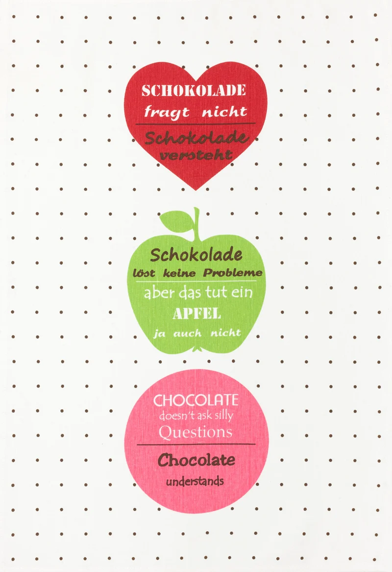 3er Pack Kracht Halbleinen Geschirrtuch Schokolade 50x70 cm