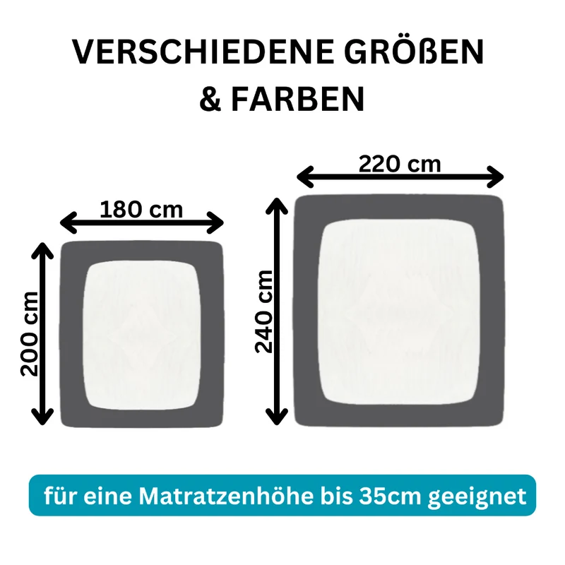 Spannbetttuch 180x200-200x220 cm Spannbettlaken 190g/m² Premium Moon Line Silver