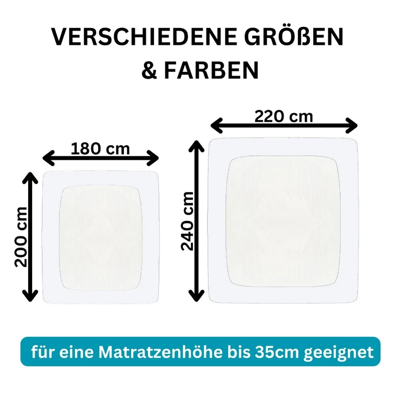 Spannbetttuch 180x200-200x220 cm Spannbettlaken 190g/m² Premium Moon Line Silver