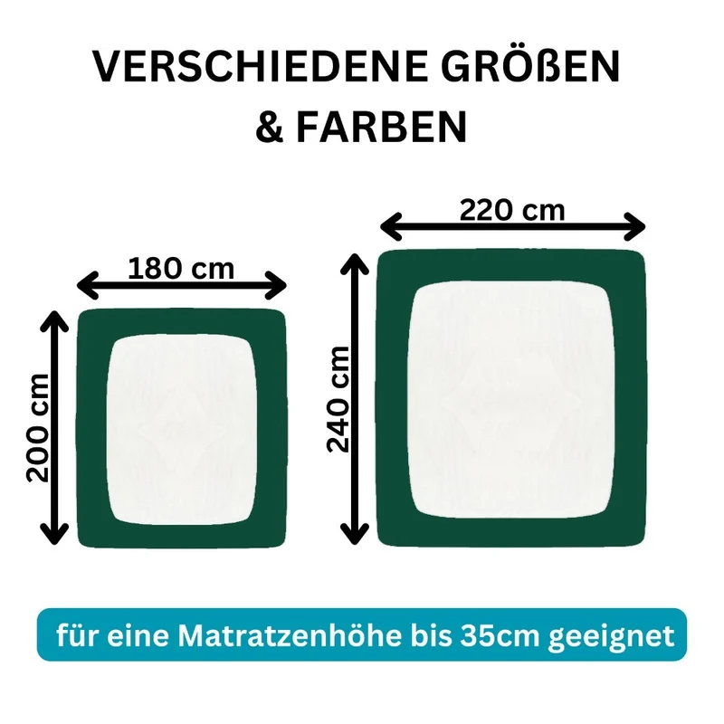 Spannbetttuch 180x200-200x220 cm Spannbettlaken 190g/m² Premium Moon Line Silver