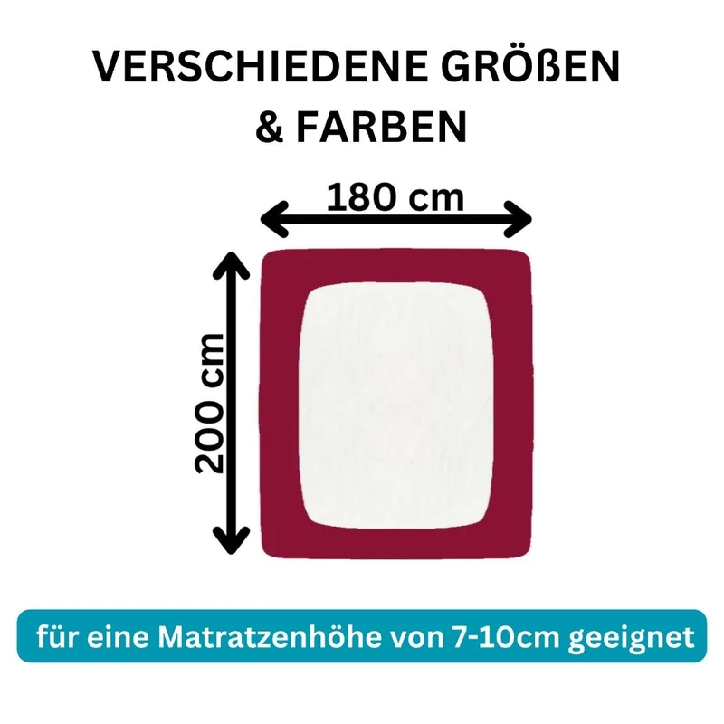Spannbettlaken Topper 200x220cm Spannbetttuch Baumwolle 190g/m² Moon Line silver