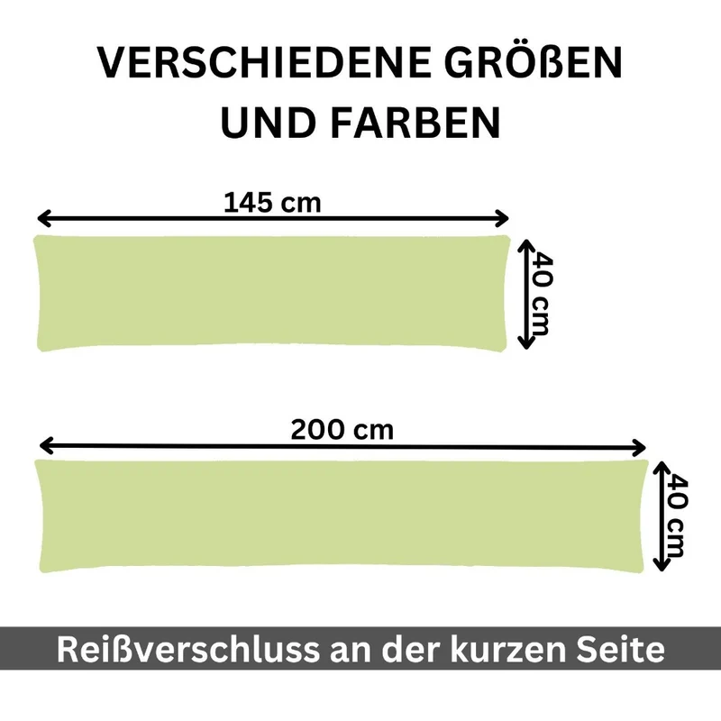 Kissenbezug 40x145 Doppelpack Stillkissen Seitenschläferkissen Jersey MOON