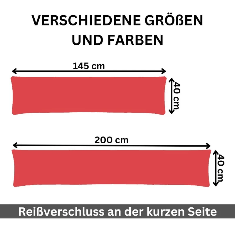 Kissenbezug 40x145 Doppelpack Stillkissen Seitenschläferkissen Jersey MOON