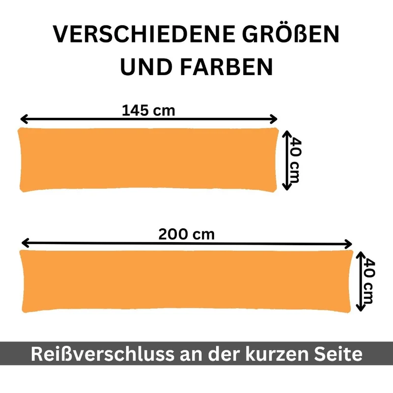 Kissenbezug 40x145 Doppelpack Stillkissen Seitenschläferkissen Jersey MOON