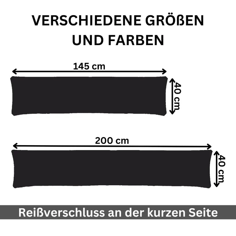 Kissenbezug 40x145 Doppelpack Stillkissen Seitenschläferkissen Jersey MOON