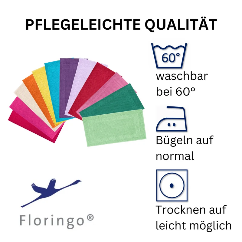Floringo Badvorleger Duschvorleger 70x140 cm exclusiv 1100g/m² Zwirn