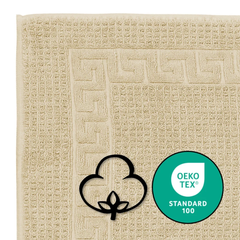 Floringo Badvorleger Duschvorleger 50x100 cm exclusiv 1100g/m² Zwirn