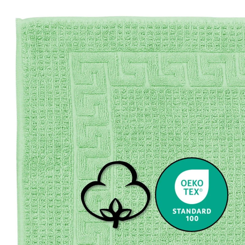 Floringo Badvorleger Duschvorleger 50x75 cm exclusiv 1100g/m² Zwirn