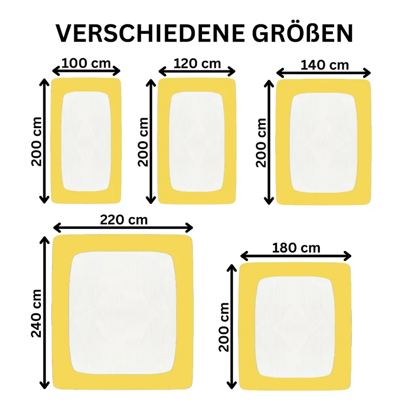 MOON Line green XXL Spannbetttuch Spannbettlaken 200x220-220x240 160g/m² Jersey