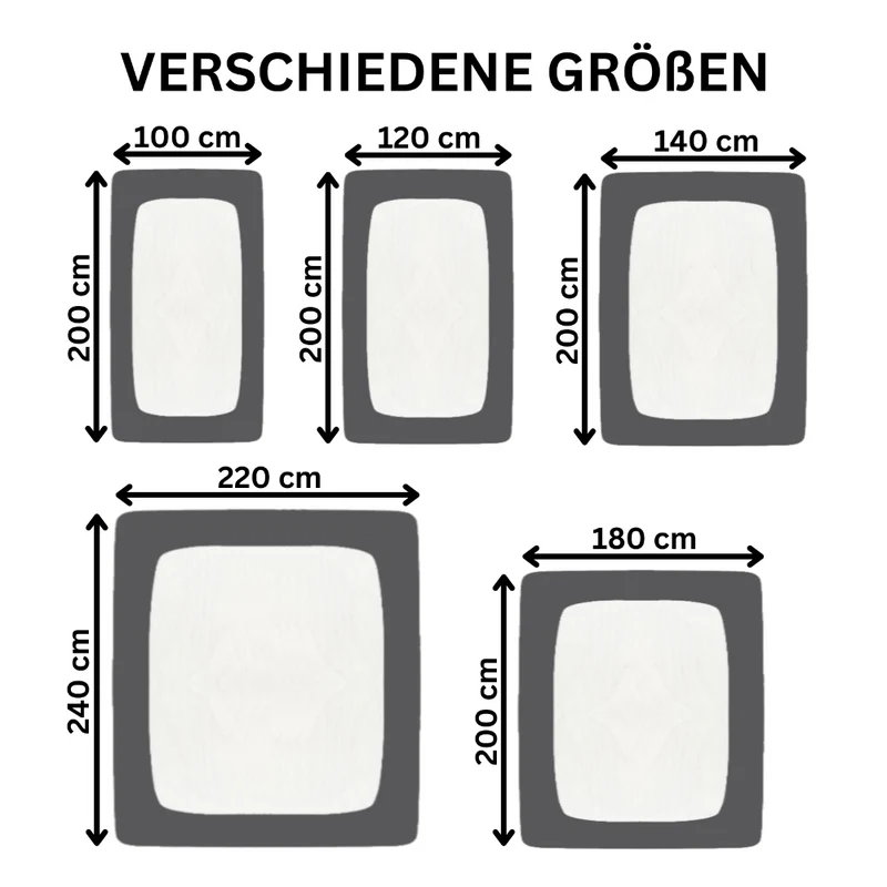 MOON Line green XXL Spannbetttuch Spannbettlaken 200x220-220x240 160g/m² Jersey