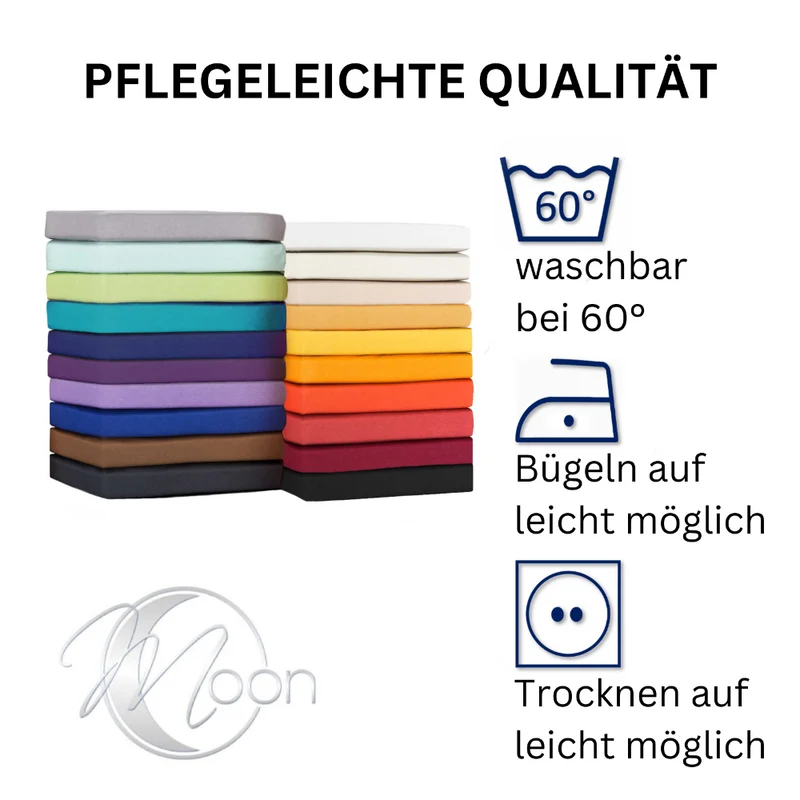 MOON Line green XXL Spannbetttuch Spannbettlaken 200x220-220x240 160g/m² Jersey