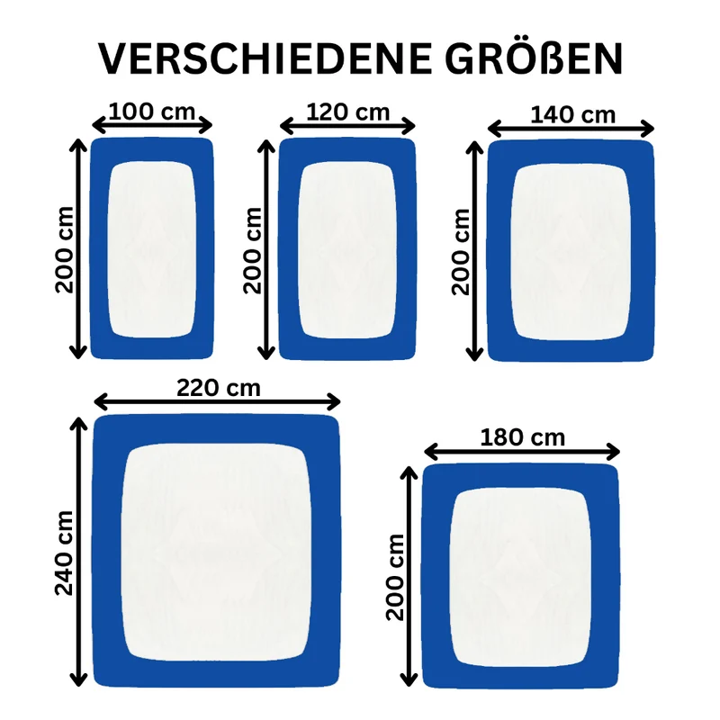 Spannbetttuch 180x200 - 200x220 cm auch für Wasserbett 160g/m² Line green Moon