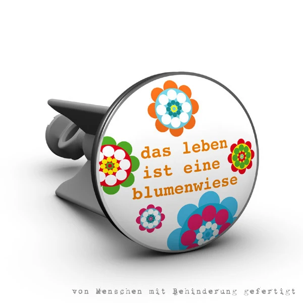 Plopp Waschbeckenstöpsel Blumenwiese - made in Germany