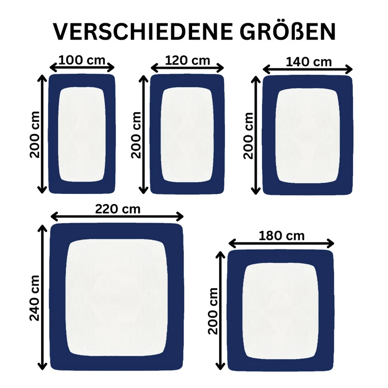 Spannbetttuch 140x200-160x220 cm Spannbettlaken 160g/m² Jersey Moon Line green