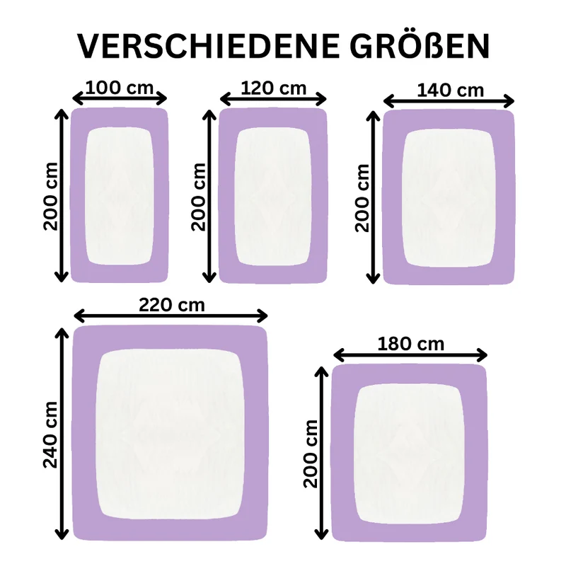 Spannbetttuch 140x200-160x220 cm Spannbettlaken 160g/m² Jersey Moon Line green