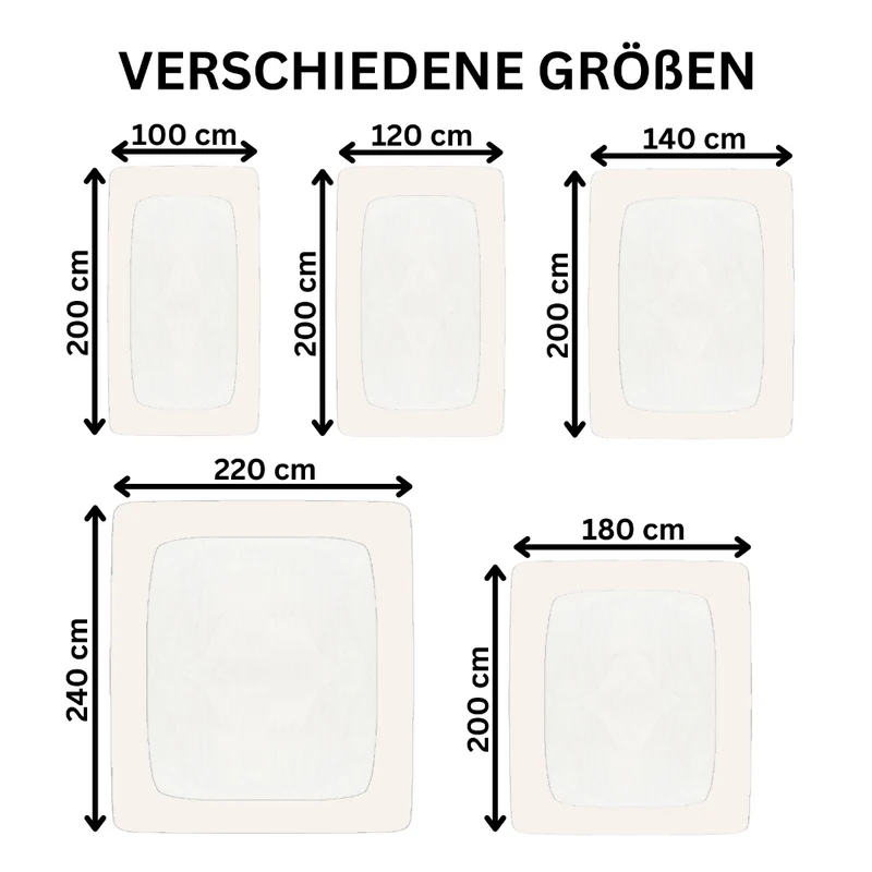 Spannbetttuch 140x200-160x220 cm Spannbettlaken 160g/m² Jersey Moon Line green