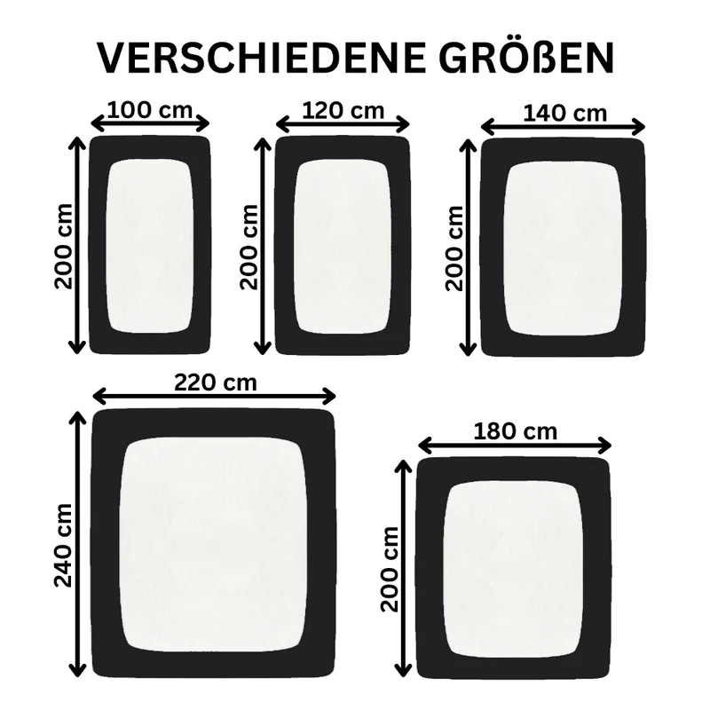 Spannbetttuch 140x200-160x220 cm Spannbettlaken 160g/m² Jersey Moon Line green