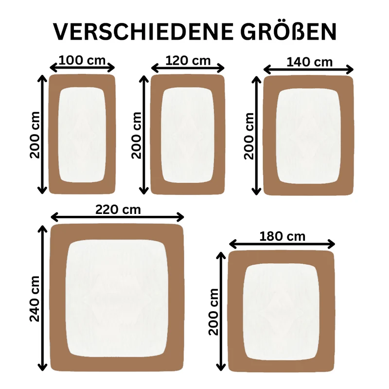 Spannbetttuch 140x200-160x220 cm Spannbettlaken 160g/m² Jersey Moon Line green
