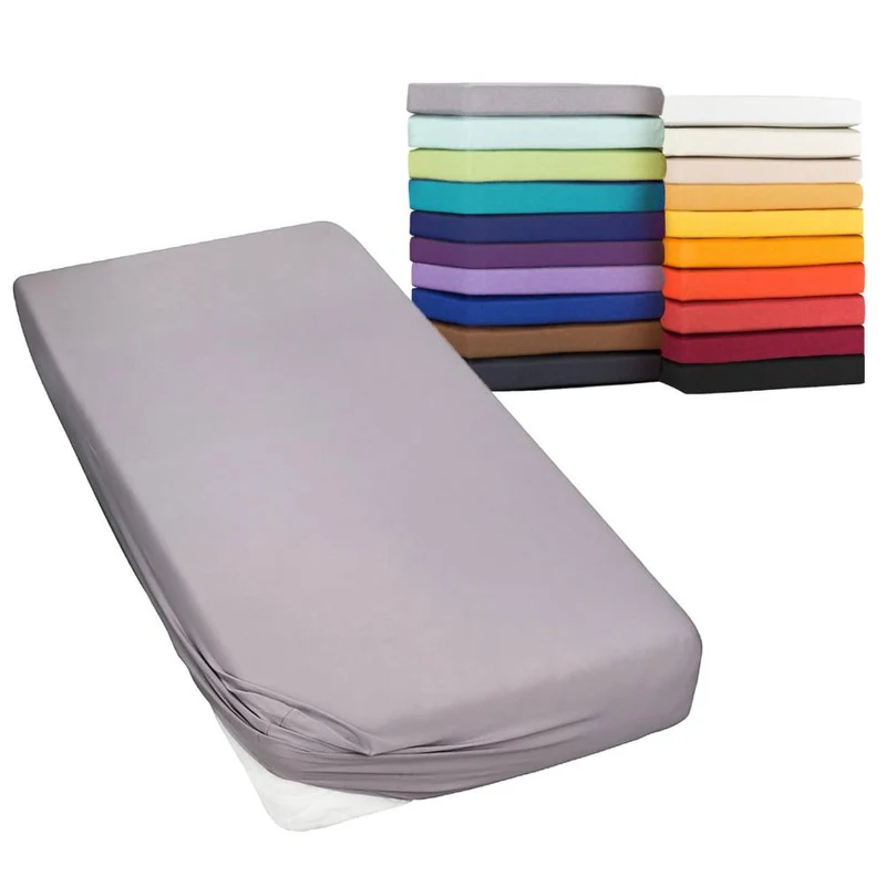 Spannbetttuch 120x200-130x220 cm Spannbettlaken 160g/m² Jersey Moon Line green