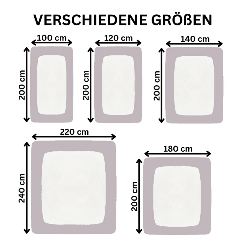 Spannbetttuch 120x200-130x220 cm Spannbettlaken 160g/m² Jersey Moon Line green