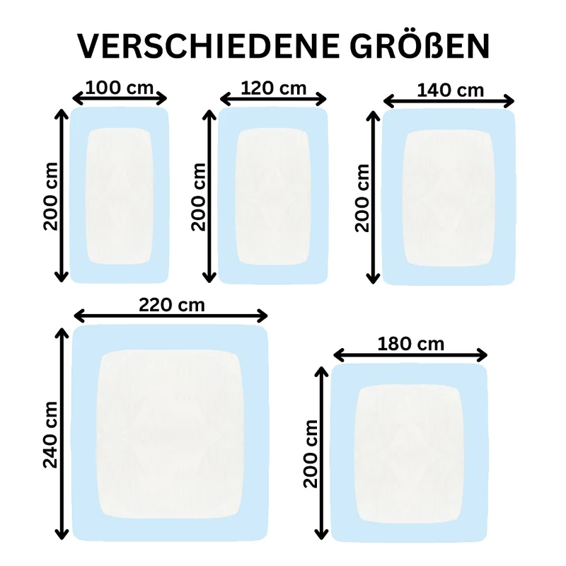 Spannbetttuch 120x200-130x220 cm Spannbettlaken 160g/m² Jersey Moon Line green