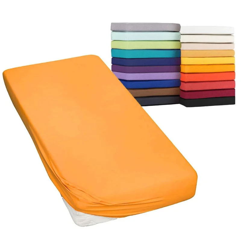 Spannbetttuch 120x200-130x220 cm Spannbettlaken 160g/m² Jersey Moon Line green