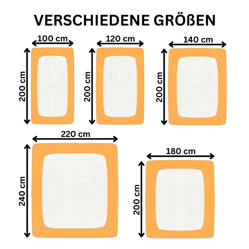 Spannbetttuch 120x200-130x220 cm Spannbettlaken 160g/m² Jersey Moon Line green