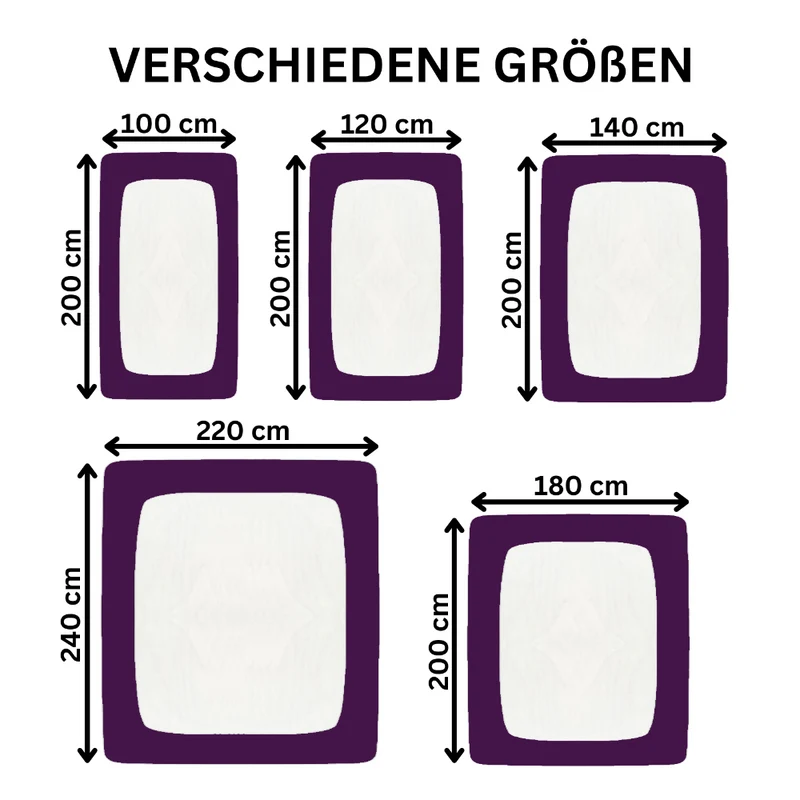 Spannbetttuch 90x200-100x220 cm auch für Wasserbett 160g/m² Line green Moon