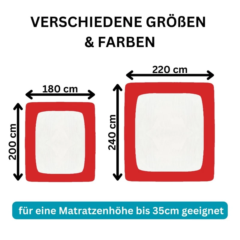 MOON Line silver XXL Spannbettlaken 200x220 - 220x240 190g/m² Spannbetttuch