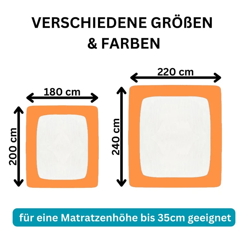 MOON Line silver XXL Spannbettlaken 200x220 - 220x240 190g/m² Spannbetttuch