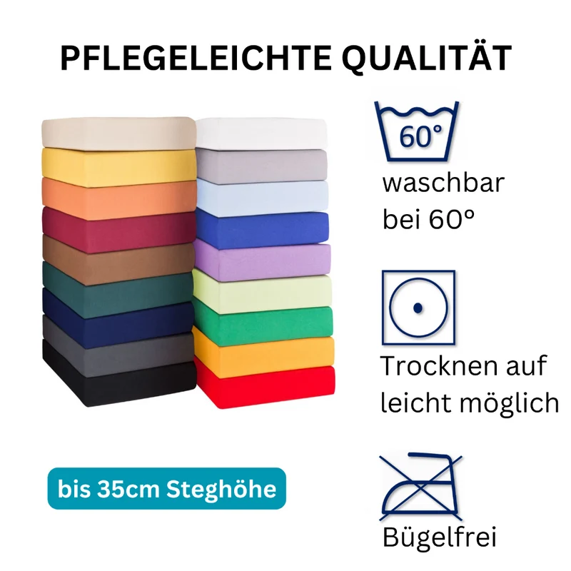 MOON Line silver XXL Spannbettlaken 200x220 - 220x240 190g/m² Spannbetttuch