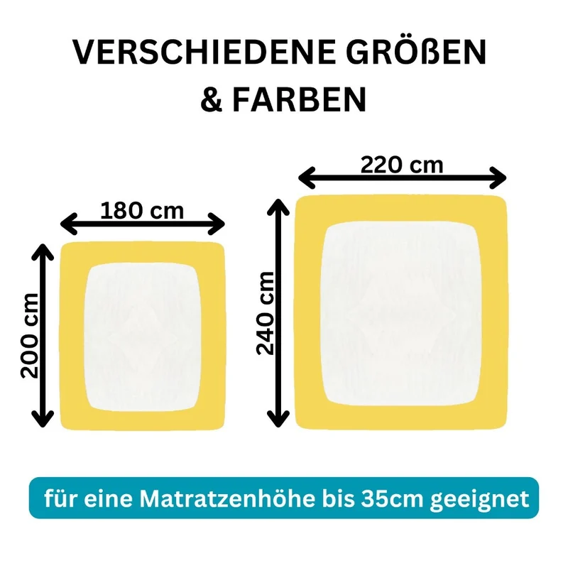 MOON Line silver XXL Spannbettlaken 200x220 - 220x240 190g/m² Spannbetttuch