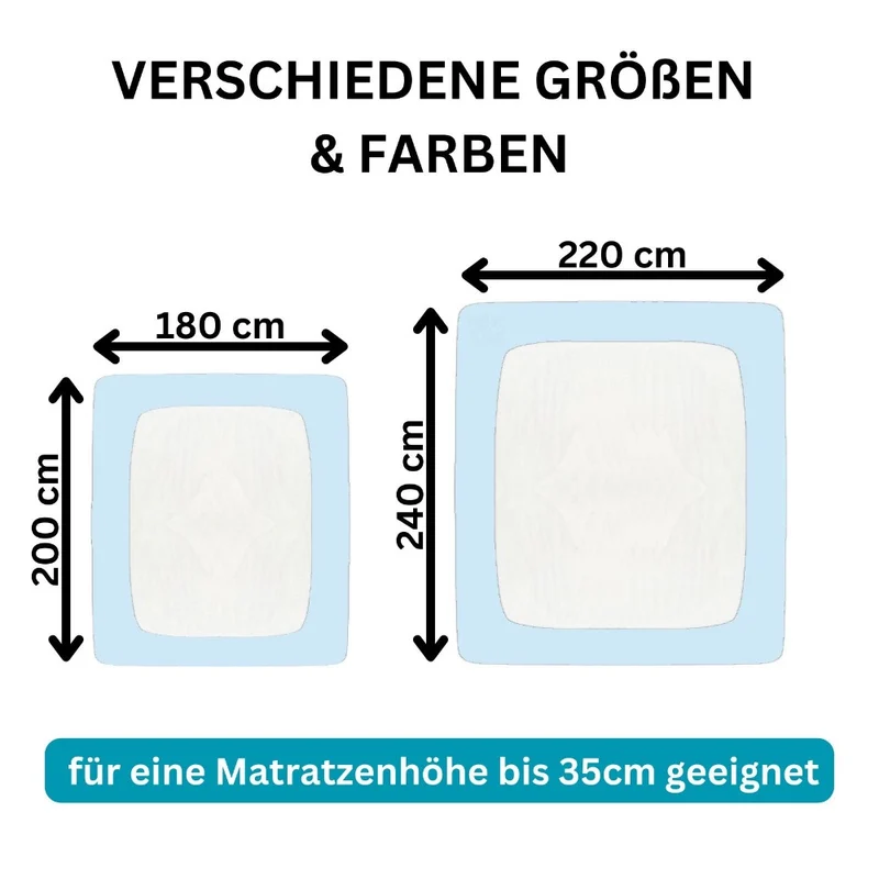 MOON Line silver XXL Spannbettlaken 200x220 - 220x240 190g/m² Spannbetttuch