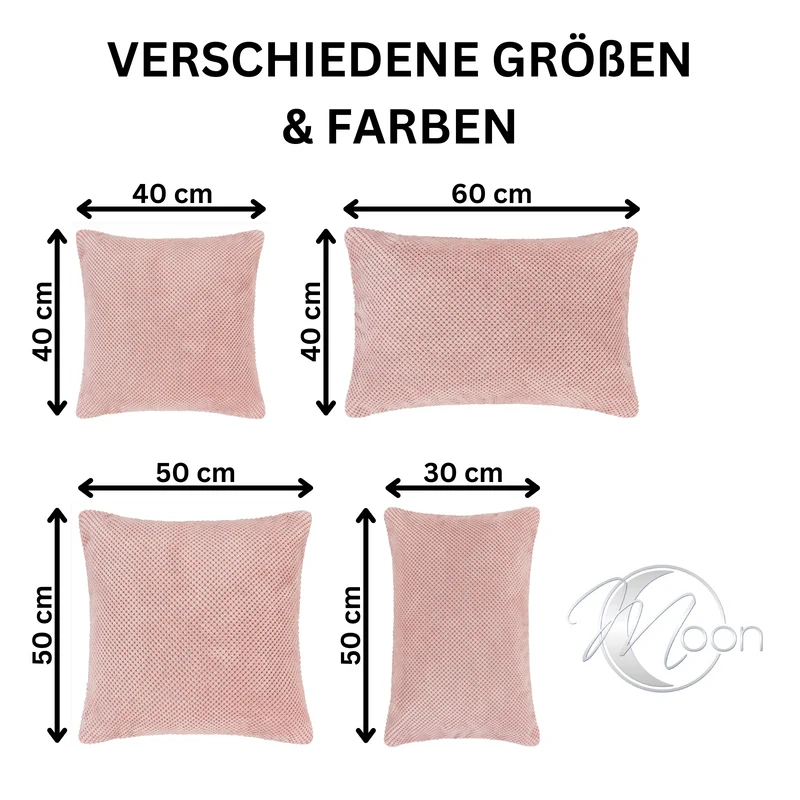 Moon - 2er Pack Kissenbezug mit Noppen Struktur - Serie Piano