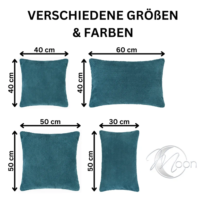 Moon - 2er Pack Kissenbezug mit Noppen Struktur - Serie Piano