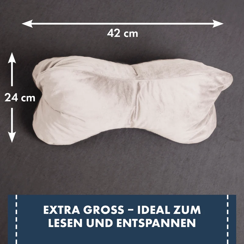 Moon Leseknochen mit 330g Viscoschaumflocken ca. 24x42 cm extra fest