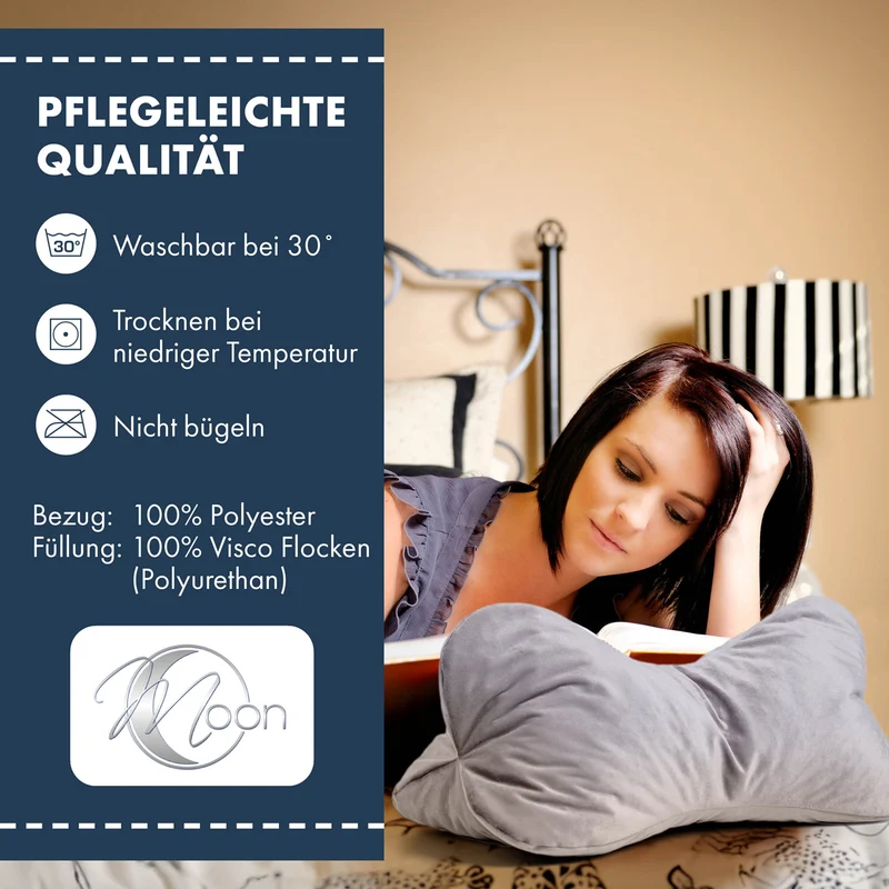 Moon Leseknochen mit 330g Viscoschaumflocken ca. 24x42 cm extra fest