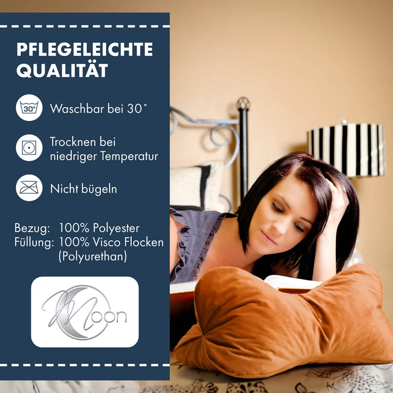 Moon Leseknochen mit 330g Viscoschaumflocken ca. 24x42 cm extra fest