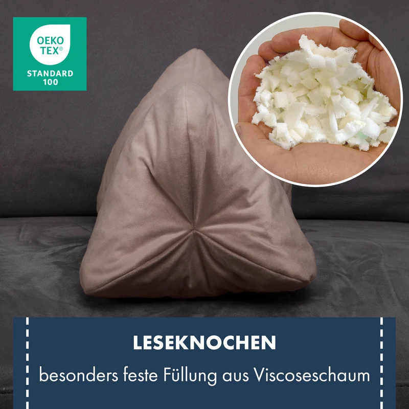 Moon Leseknochen mit 330g Viscoschaumflocken ca. 24x42 cm extra fest