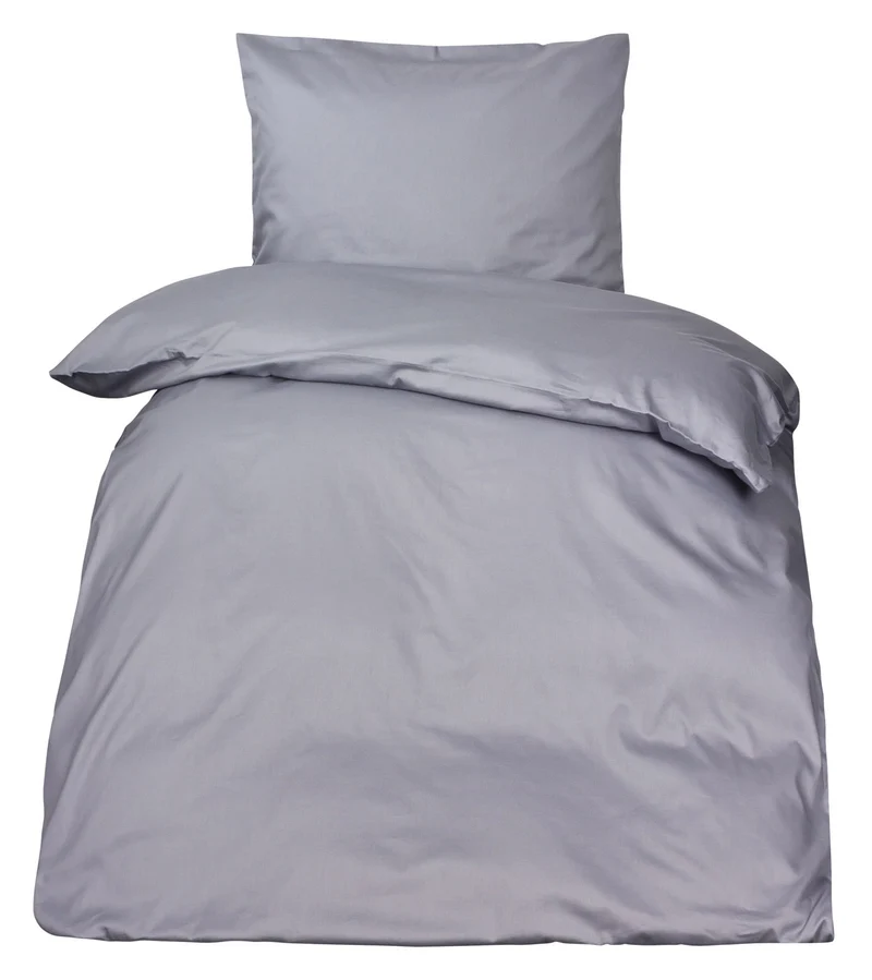 Bettwäsche Mako Satin und Kissenbezüge 100% Baumwolle glatt 130g/m² Moon Premium