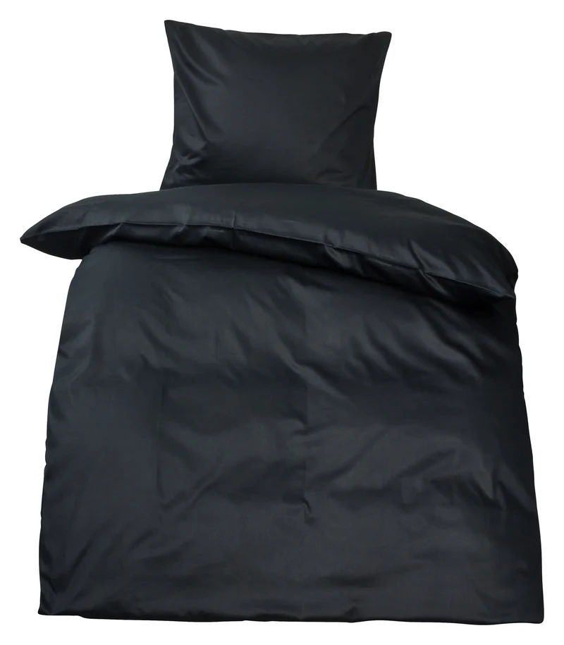 Bettwäsche Mako Satin und Kissenbezüge 100% Baumwolle glatt 130g/m² Moon Premium