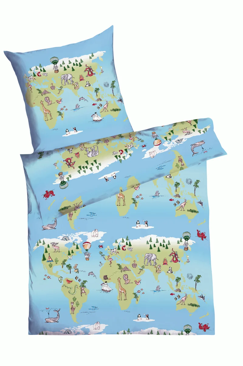 Kaeppel Babybettwäsche Kinderbettwäsche Around The World 100x135 /40x60
