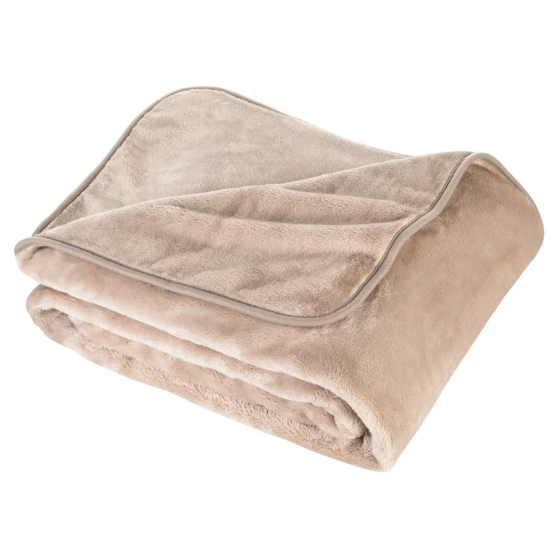Kuscheldecke 150x200 cm Wohndecke 100% Polyester 500g/m² Flanell Moon Arktis