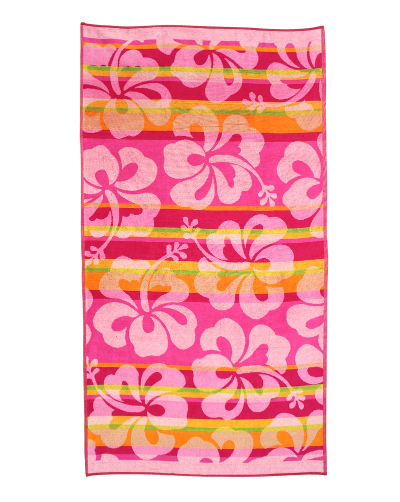 P.K. Collection Strandtuch 90x165 cm Badetuch Strandlaken 100% Baumwolle Velours Frottee