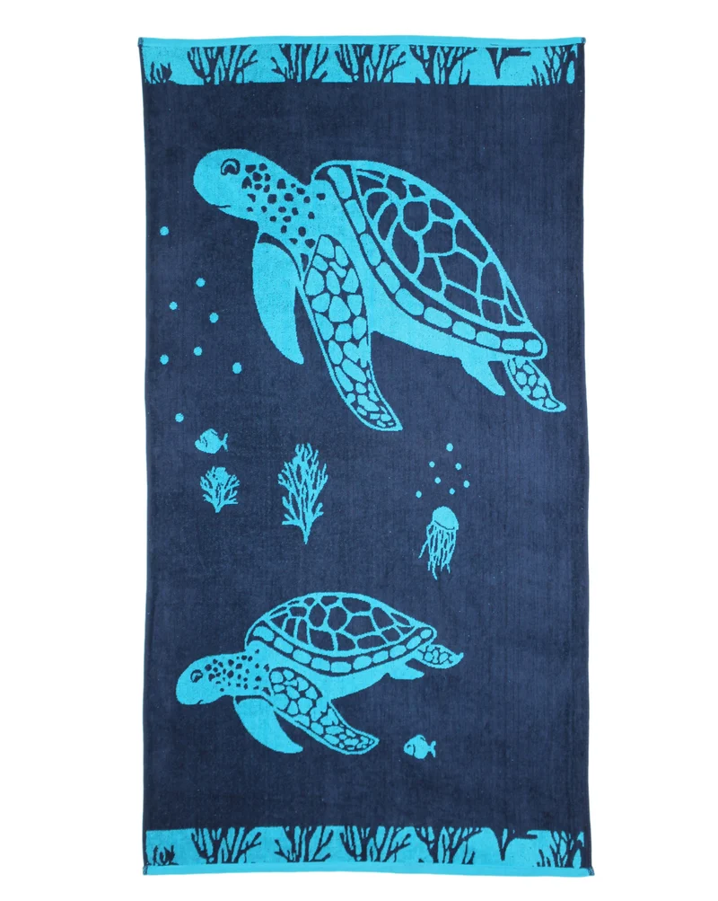 P.K. Collection Strandtuch 90x165 cm Badetuch Strandlaken 100% Baumwolle Velours Frottee
