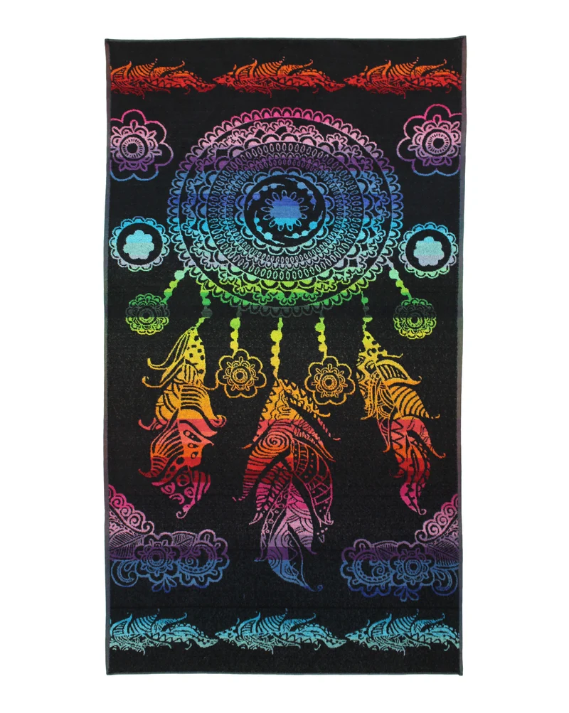 P.K. Collection Strandtuch 90x165 cm Badetuch Strandlaken 100% Baumwolle Velours Frottee