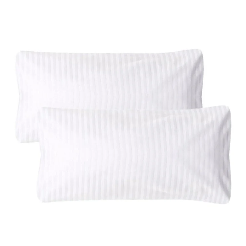 Bettwäsche Set 135x200+80x80 cm Damast 10mm Streifen Reißverschluss Moon Luxury