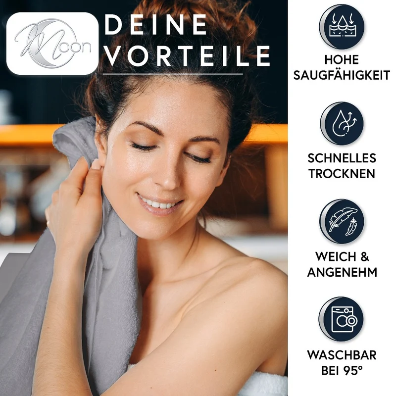 Floringo 5er Pack Microfaser Friseur Handtücher mit saugstarker Oberfläche