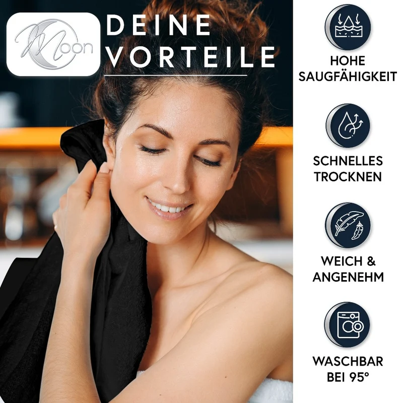 Floringo 5er Pack Microfaser Friseur Handtücher mit saugstarker Oberfläche